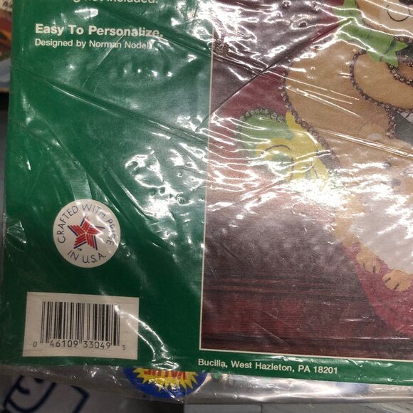 Bucilla “Ragtime Teddies” 15” Felt Stocking Kit, Christmas Craft, Holiday kit - Picture 7 of 8